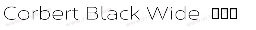 Corbert Black Wide字体转换